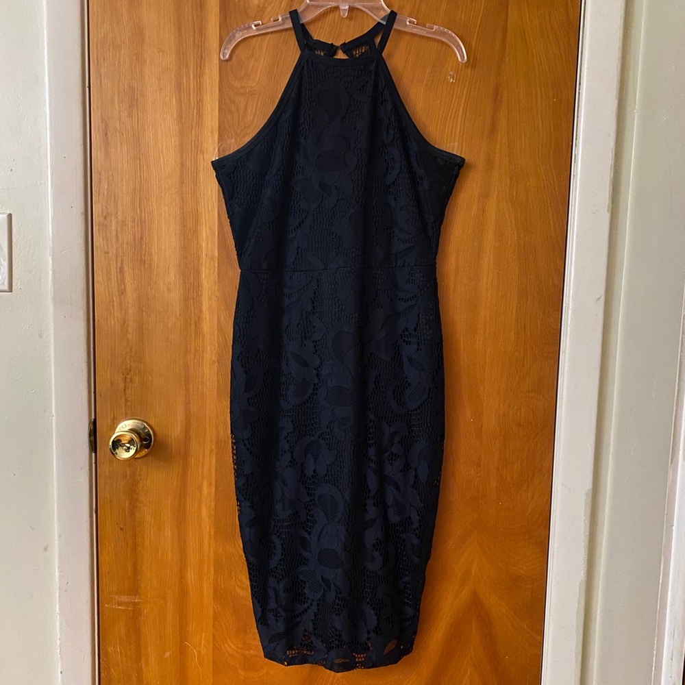 Bar III halter midi lace dress worn twice